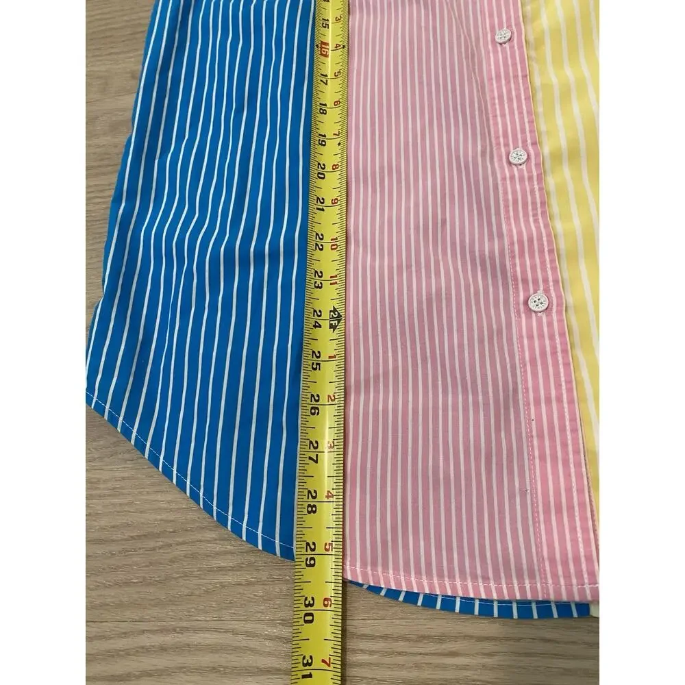 Solid & Striped Oxford Tunic Shirt Coverup XS Colorblock Stripe Beach Resort - Picture 9 of 16